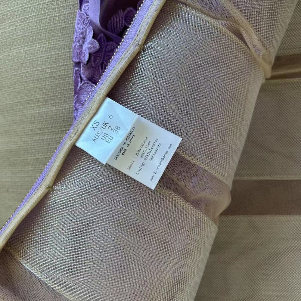 Bronx and Banco Jasmine Maraya Strapless Mini Dress XSmall Lilac Lavender Cockta - Picture 10 of 12